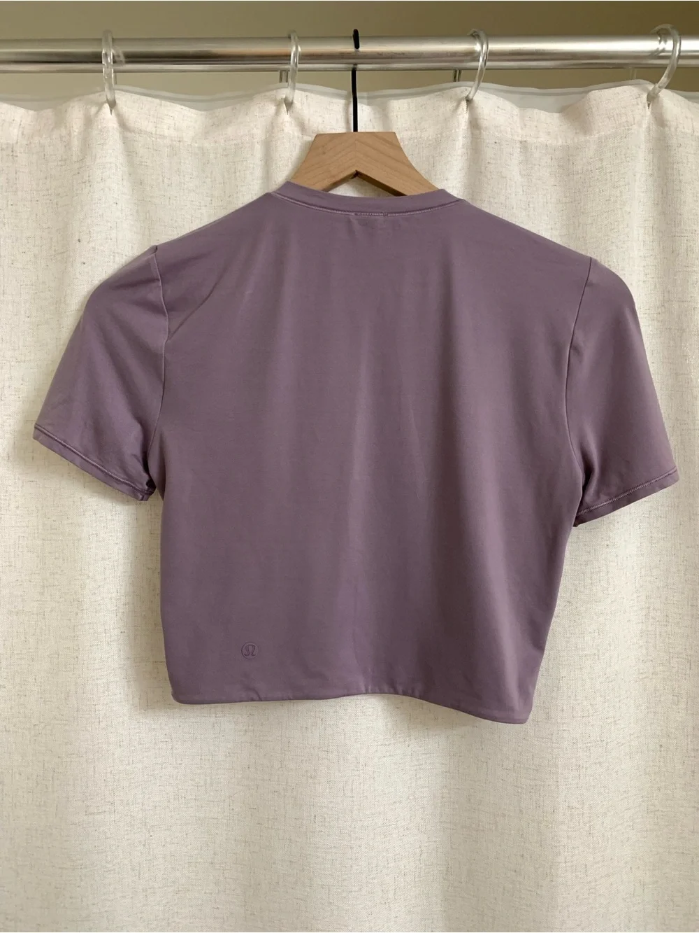 lululemon athletica Wunder Most Cropped Crew Tee Mauve Medium